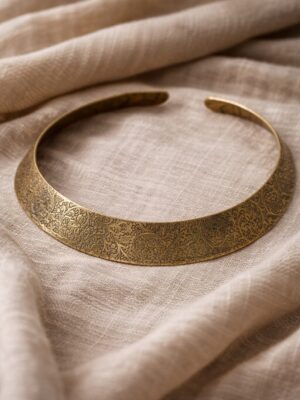 Rajvansh Engraved Brass Choker