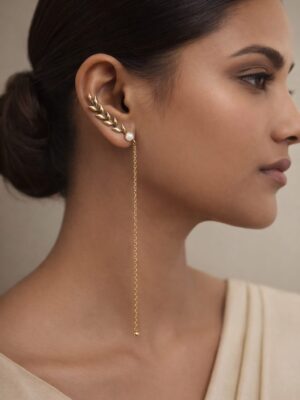 Prakriti Leaf Ear Cuff Dangler